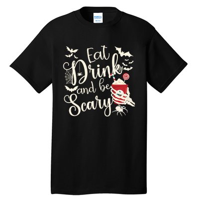 Eat Drink And Be Scary Christmas Holiday Goth Christmas Tall T-Shirt