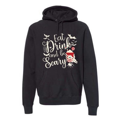 Eat Drink And Be Scary Christmas Holiday Goth Christmas Premium Hoodie