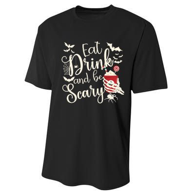 Eat Drink And Be Scary Christmas Holiday Goth Christmas Performance Sprint T-Shirt