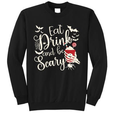 Eat Drink And Be Scary Christmas Holiday Goth Christmas Tall Sweatshirt