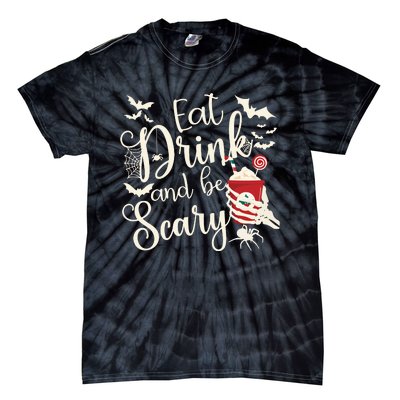 Eat Drink And Be Scary Christmas Holiday Goth Christmas Tie-Dye T-Shirt