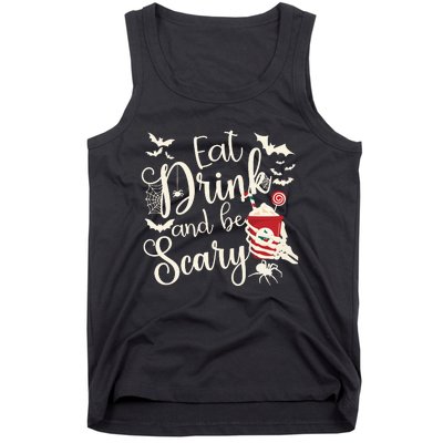 Eat Drink And Be Scary Christmas Holiday Goth Christmas Tank Top