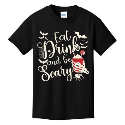 Eat Drink And Be Scary Christmas Holiday Goth Christmas Kids T-Shirt