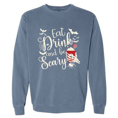 Eat Drink And Be Scary Christmas Holiday Goth Christmas Garment-Dyed Sweatshirt