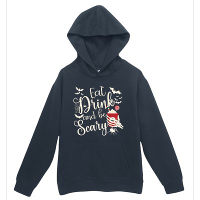 Eat Drink And Be Scary Christmas Holiday Goth Christmas Urban Pullover Hoodie