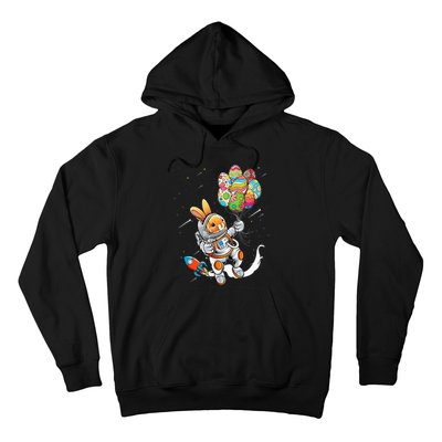 Easter Day Astronaut Bunny Rabbit Planet Egg Hoodie