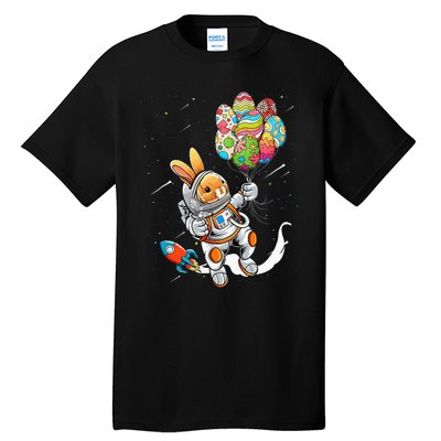 Easter Day Astronaut Bunny Rabbit Planet Egg Tall T-Shirt