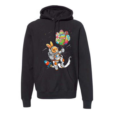 Easter Day Astronaut Bunny Rabbit Planet Egg Premium Hoodie