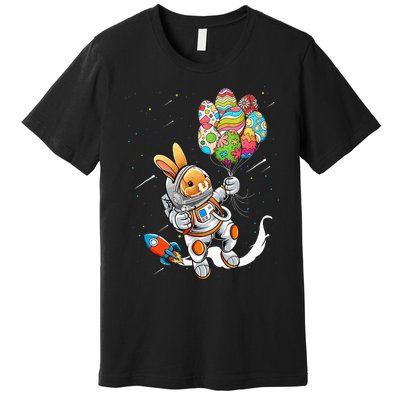 Easter Day Astronaut Bunny Rabbit Planet Egg Premium T-Shirt