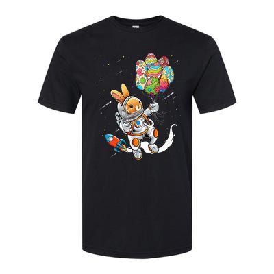 Easter Day Astronaut Bunny Rabbit Planet Egg Softstyle CVC T-Shirt