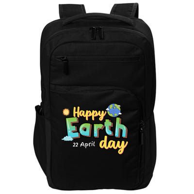 Earth Day April 22 Eco-Friendly Celebration Impact Tech Backpack
