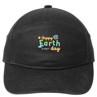 Earth Day April 22 Eco-Friendly Celebration 7-Panel Snapback Hat