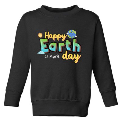 Earth Day April 22 Eco-Friendly Celebration Toddler Sweatshirt