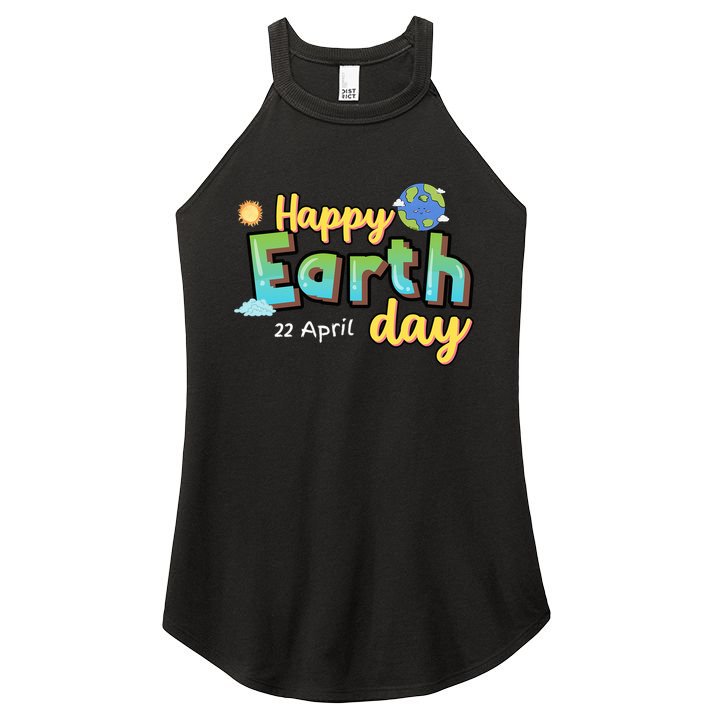 Earth Day April 22 Eco-Friendly Celebration Women's Perfect Tri Rocker Tank
