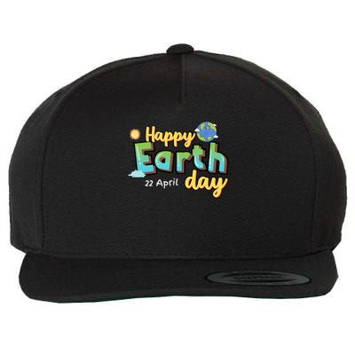 Earth Day April 22 Eco-Friendly Celebration Wool Snapback Cap