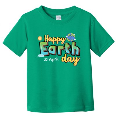 Earth Day April 22 Eco-Friendly Celebration Toddler T-Shirt