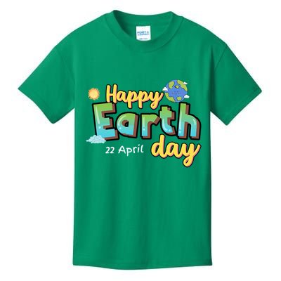 Earth Day April 22 Eco-Friendly Celebration Kids T-Shirt