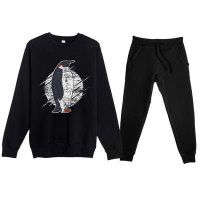 Earth Day Antarctic Animals Zoo Penguin Premium Crewneck Sweatsuit Set