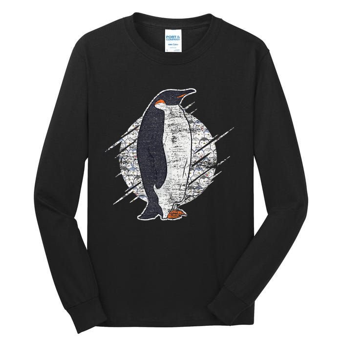 Earth Day Antarctic Animals Zoo Penguin Tall Long Sleeve T-Shirt