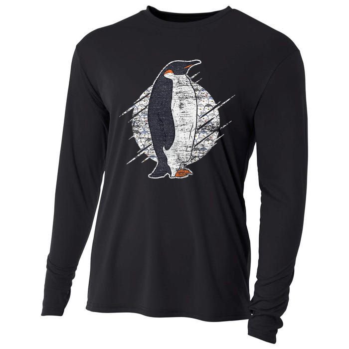 Earth Day Antarctic Animals Zoo Penguin Cooling Performance Long Sleeve Crew