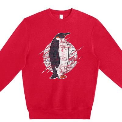 Earth Day Antarctic Animals Zoo Penguin Premium Crewneck Sweatshirt