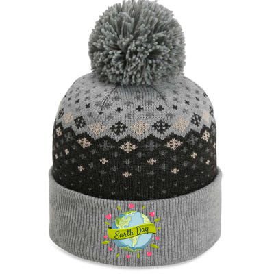 Earth Day Awareness Cute Heart The Baniff Cuffed Pom Beanie