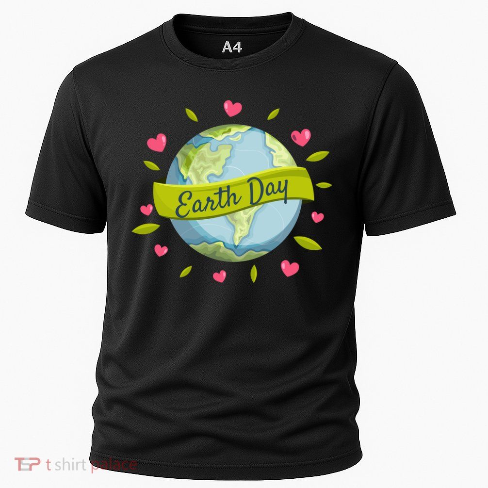 Earth Day Awareness Cute Heart Cooling Performance Crew T-Shirt