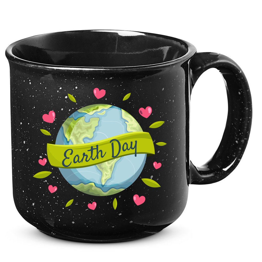 Earth Day Awareness Cute Heart 15oz Campfire Ceramic Mug