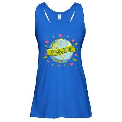 Earth Day Awareness Cute Heart Ladies Essential Flowy Tank