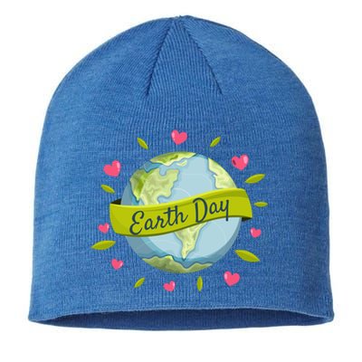 Earth Day Awareness Cute Heart Sustainable Beanie