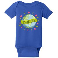 Earth Day Awareness Cute Heart Baby Bodysuit