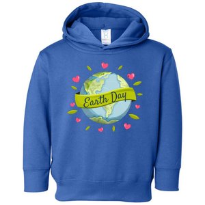 Earth Day Awareness Cute Heart Toddler Hoodie