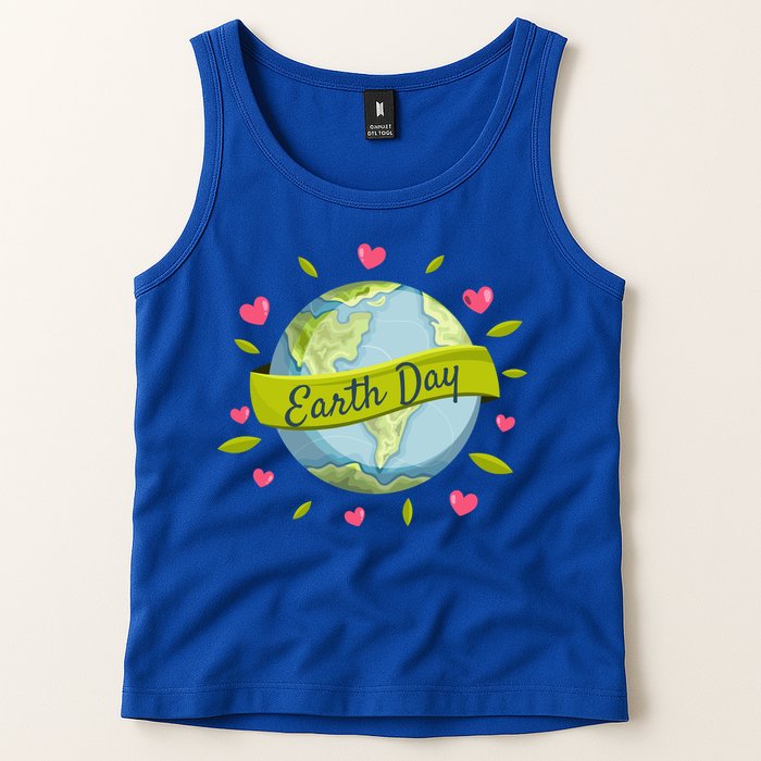 Earth Day Awareness Cute Heart Tank Top