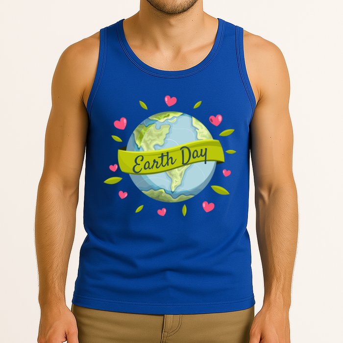 Earth Day Awareness Cute Heart Tank Top