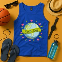 Earth Day Awareness Cute Heart Tank Top