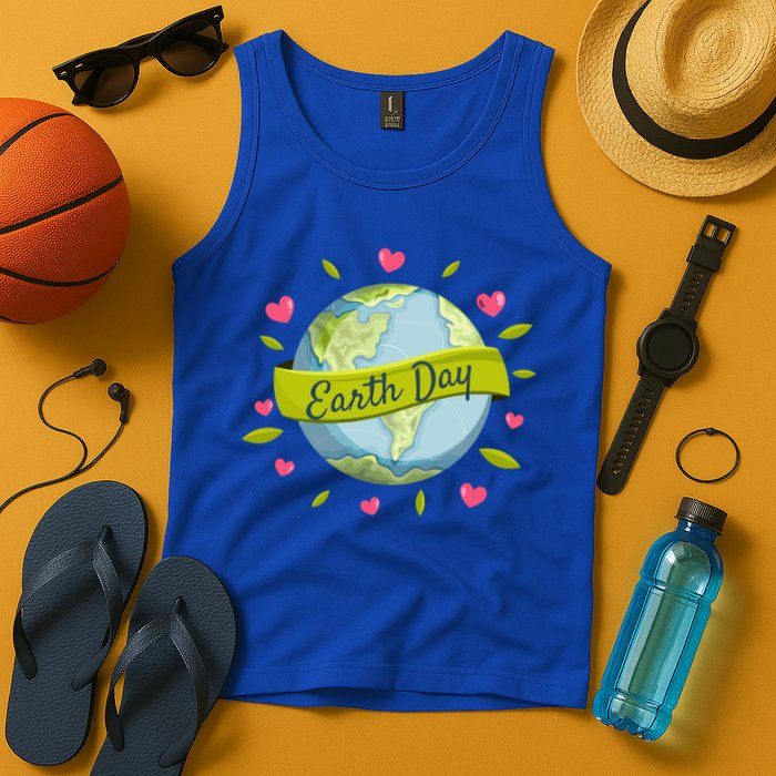 Earth Day Awareness Cute Heart Tank Top