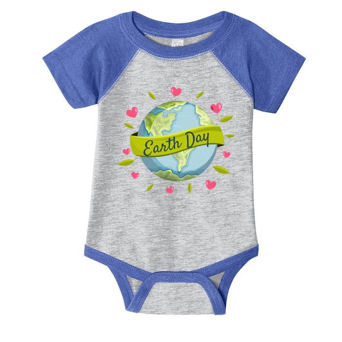 Earth Day Awareness Cute Heart Infant Baby Jersey Bodysuit