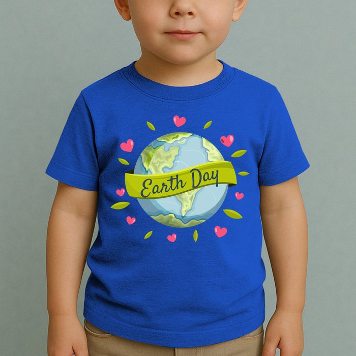 Earth Day Awareness Cute Heart Toddler T-Shirt