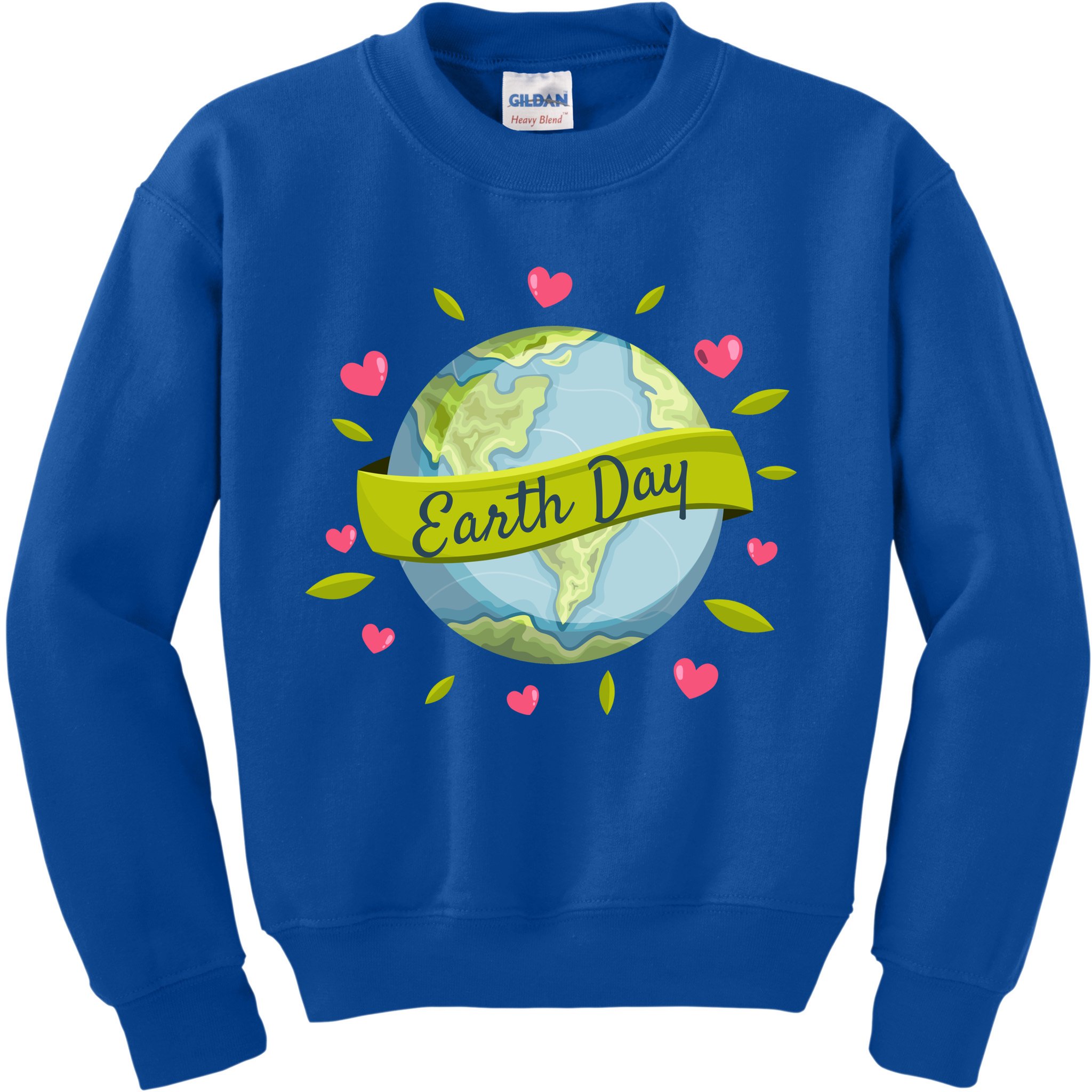 Earth Day Awareness Cute Heart Kids Sweatshirt