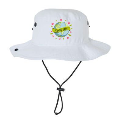 Earth Day Awareness Cute Heart Legacy Cool Fit Booney Bucket Hat