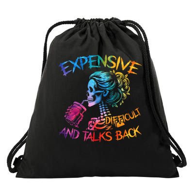 Expensive Difficult And Talks Back Mothers Day Mom Drawstring Bag