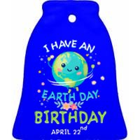 Earth Day April 22nd Green Birthday Gift Ceramic Bell Ornament