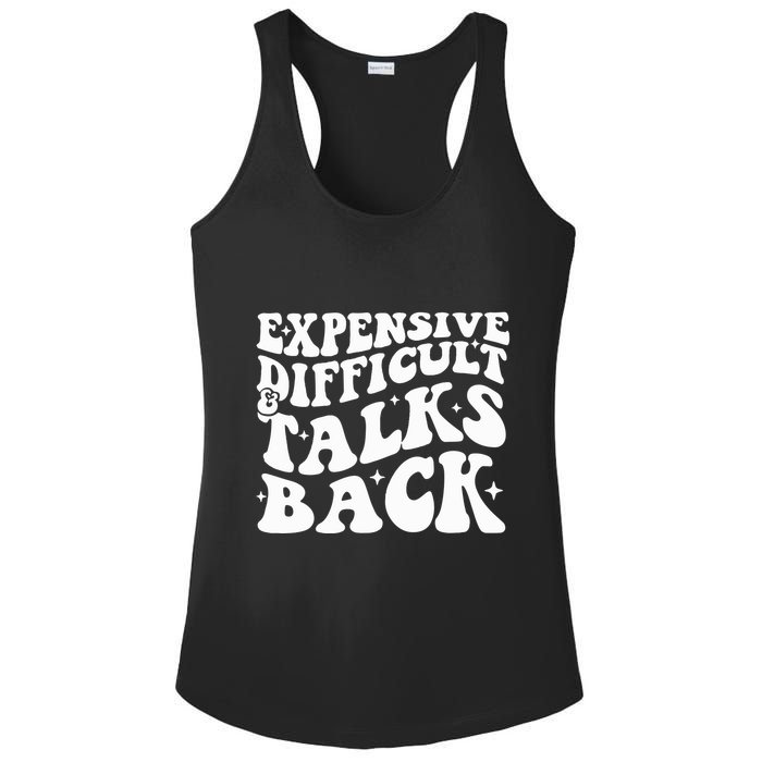 Expensive Difficult And Talks Back Funny Ladies PosiCharge Competitor Racerback Tank