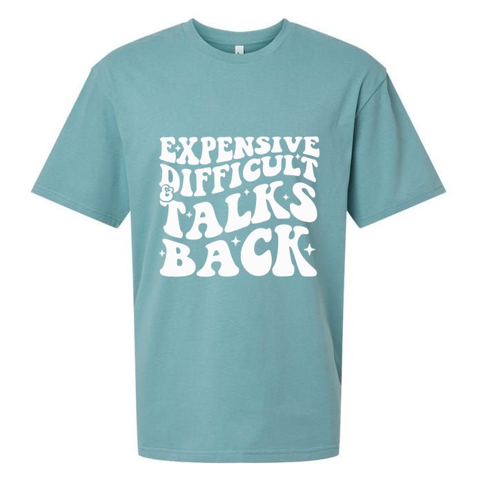 Expensive Difficult And Talks Back Funny Sueded Cloud Jersey T-Shirt