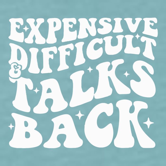 Expensive Difficult And Talks Back Funny Sueded Cloud Jersey T-Shirt