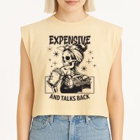 Expensive Difficult And Talks Back Garment-Dyed Women's Muscle Tee