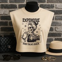 Expensive Difficult And Talks Back Garment-Dyed Women's Muscle Tee