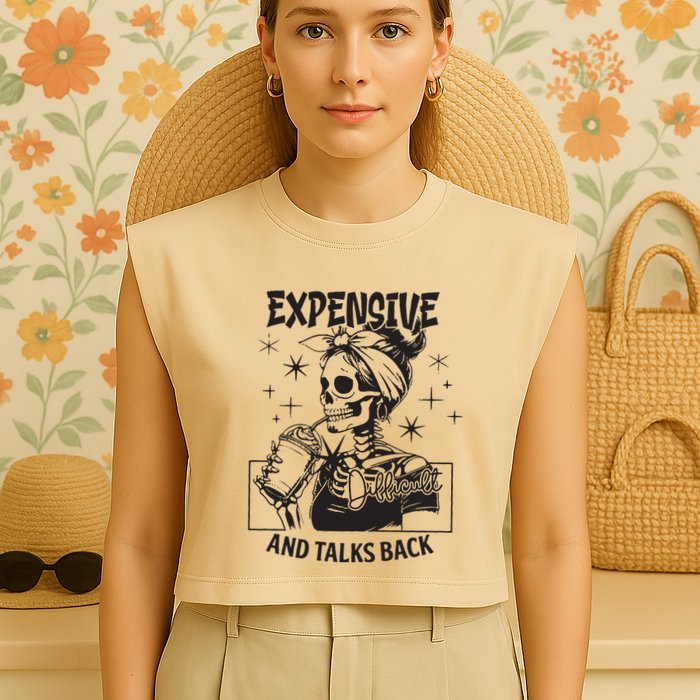 Expensive Difficult And Talks Back Garment-Dyed Women's Muscle Tee