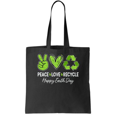 Earth Day April 22 Peace Love Recycle Recycling Teacher Bag
