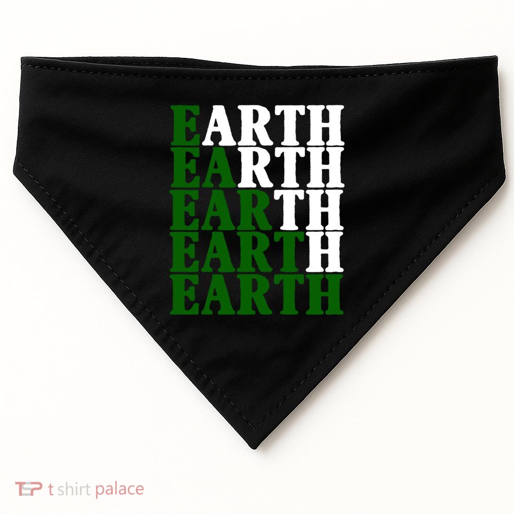Earth Day Awareness USA-Made Doggie Bandana
